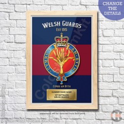 Poster Print, Welsh Guards, A4, A3, A2 Framed or Unframed Poster Print, Welsh Guards, A4, A3, A2 Framed or Unframed