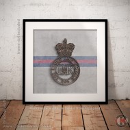 Square Poster Print, The Blues and Royals Insignia, Wooden Insignia Effect Print, 3 sizes Square Poster Print, The Blues and Royals Insignia, Wooden Insignia Effect Print, 3 sizes