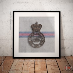 Square Poster Print, The Blues and Royals Insignia, Wooden Insignia Effect Print, 3 sizes Square Poster Print, The Blues and Royals Insignia, Wooden Insignia Effect Print, 3 sizes