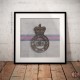 Square Poster Print, The Blues and Royals Insignia, Wooden Insignia Effect Print, 3 sizes