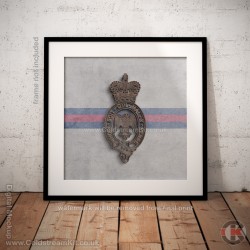 Square Poster Print, The Blues and Royals Cypher Insignia, Wooden Insignia Effect Print, 3 sizes Square Poster Print, The Blues and Royals Cypher Insignia, Wooden Insignia Effect Print, 3 sizes