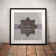 Square Poster Print, Coldstream Guards, Wooden Insignia Effect Print, 3 sizes Square Poster Print, Coldstream Guards, Wooden Insignia Effect Print, 3 sizes