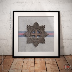 Square Poster Print, Coldstream Guards, Wooden Insignia Effect Print, 3 sizes Square Poster Print, Coldstream Guards, Wooden Insignia Effect Print, 3 sizes