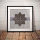Square Poster Print, Coldstream Guards, Wooden Insignia Effect Print, 3 sizes