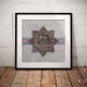 Square Poster Print, The Household Division Insignia, Wooden Insignia Effect Print, 3 sizes
