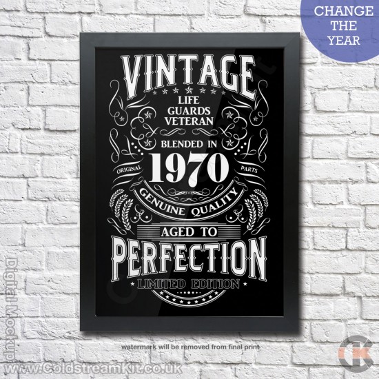 Poster Print, Vintage, Life Guards, A4, A3, A2 Framed or Unframed