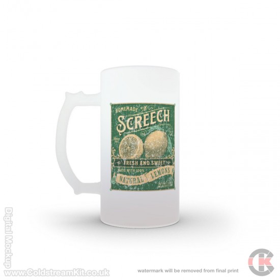 British Army Screech (design 2), 16oz Frosted Beer Stein