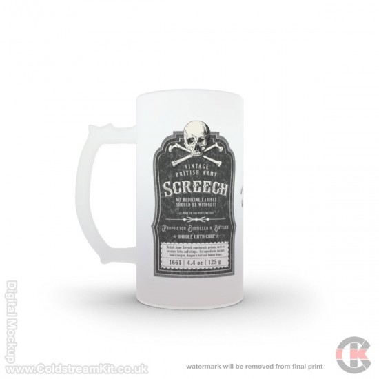 British Army Screech (design 1), 16oz Frosted Beer Stein