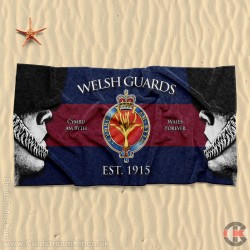 Beach Towel, Bearskins Design, Welsh Guards 160cm by 80cm Beach Towel, Bearskins Design, Welsh Guards 160cm by 80cm