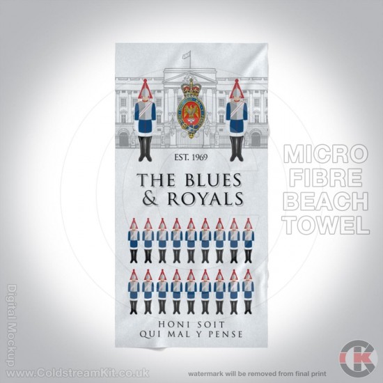Microfibre Large Towel, The Blues & Royals at Buckingham Palace 160cm by 80cm