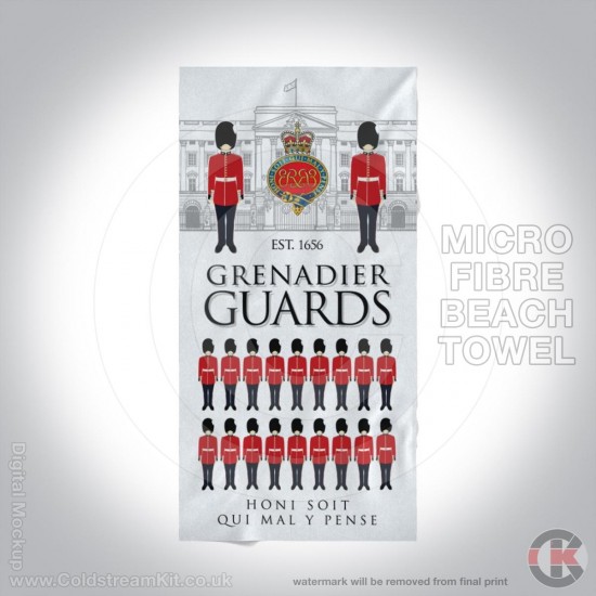 Microfibre Large Towel, Grenadier Guards at Buckingham Palace (Cypher) 160cm by 80cm