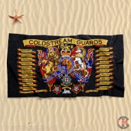 Beach Towel, Battle Honours Emblazon, Coldstream Guards 160cm by 80cm Beach Towel, Battle Honours Emblazon, Coldstream Guards 160cm by 80cm