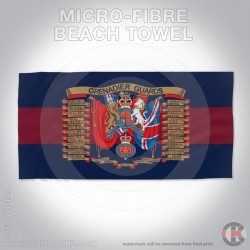 Microfibre Large Towel, Grenadier Guards Regimental Emblazon 160cm by 80cm Microfibre Large Towel, Grenadier Guards Regimental Emblazon 160cm by 80cm