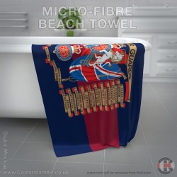 Microfibre Large Towel, Grenadier Guards Regimental Emblazon 160cm by 80cm Microfibre Large Towel, Grenadier Guards Regimental Emblazon 160cm by 80cm