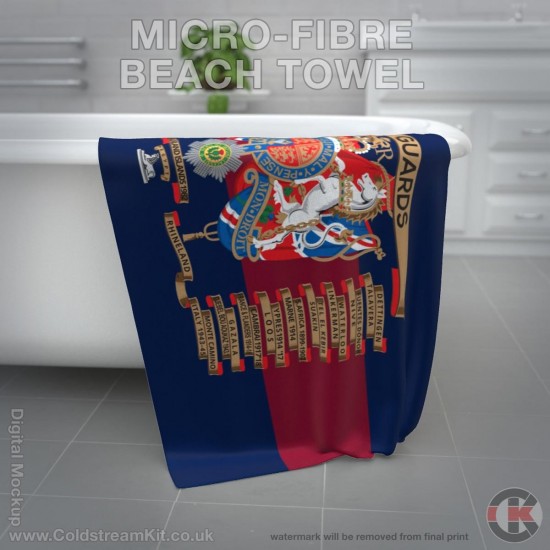 Microfibre Large Towel, Scots Guards Regimental Emblazon 160cm by 80cm