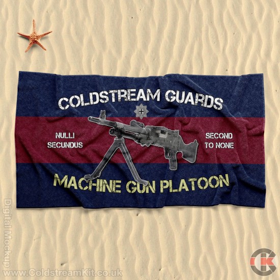 Beach Towel, Machine Gun Platoon v3, Coldstream Guards 160cm by 80cm