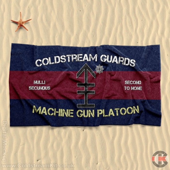 Beach Towel, Machine Gun Platoon v4, Coldstream Guards 160cm by 80cm