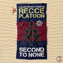 Beach Towel, Recce Platoon Design, Coldstream Guards 160cm by 80cm Beach Towel, Recce Platoon Design, Coldstream Guards 160cm by 80cm