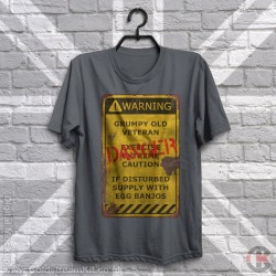Warning Sign, Grumpy Old Veteran T-Shirt Warning Sign, Grumpy Old Veteran T-Shirt