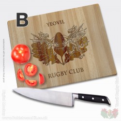 Glass Chopping Board 39cm by 28cm - Yeovil Rugby Club (FREE Personalisation)