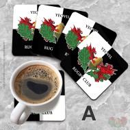 Hardboard Coasters 102 x 102mm (set of 4) - Yeovil Rugby Club (FREE Personalisation)