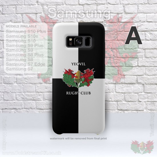 Samsung Phone Cover - 3D Print Tough Case, - Yeovil Rugby Club (FREE Postage & Personalisation)