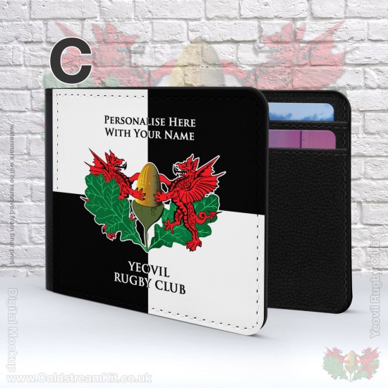 2 Fold Faux Leather Wallet - Yeovil Rugby Club (FREE Personalisation)