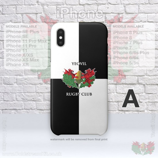 iPhone Phone Cover - 3D Print Tough Case, - Yeovil Rugby Club (FREE Postage & Personalisation)