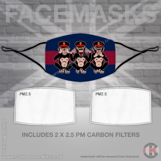 3 Wise Monkeys, Grenadier Guards, Regimental Face Mask (Non Medical Use) - FREE POSTAGE