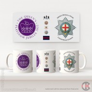 Queen's Platinum Jubilee, Coldstream Guards LIMITED EDITION Mug - Design 1 (choose your mug size) Queen's Platinum Jubilee, Coldstream Guards LIMITED EDITION Mug - Design 1 (choose your mug size)