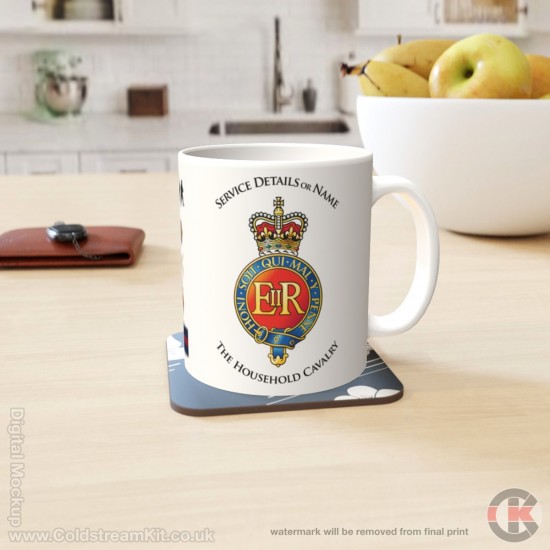 Queen's Platinum Jubilee, Household Cavalry LIMITED EDITION Mug - Design 1 (choose your mug size)