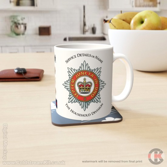 Queen's Platinum Jubilee, Household Division LIMITED EDITION Mug - Design 1 (choose your mug size)