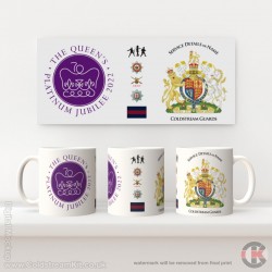 Queen's Platinum Jubilee, Coldstream Guards LIMITED EDITION Mug - Design 2 (choose your mug size)