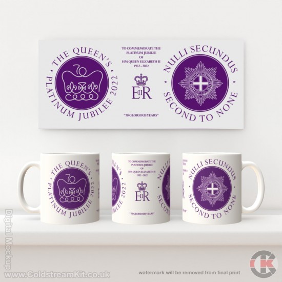 Queen's Platinum Jubilee, Coldstream Guards LIMITED EDITION Mug - Design 3 (choose your mug size)