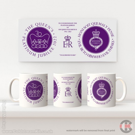 Queen's Platinum Jubilee, Grenadier Guards Cypher LIMITED EDITION Mug - Design 3 (choose your mug size)