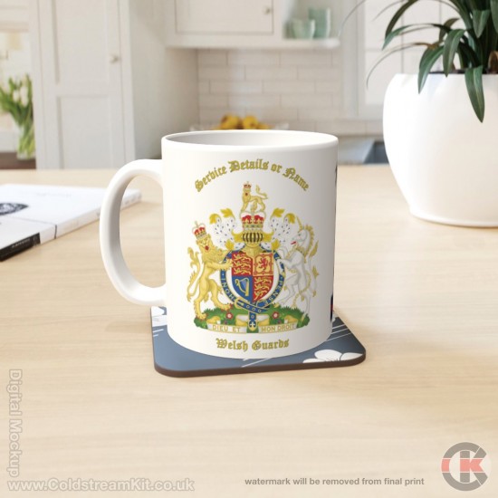 Queen's Platinum Jubilee, Welsh Guards LIMITED EDITION Mug - Design 4 (choose your mug size)